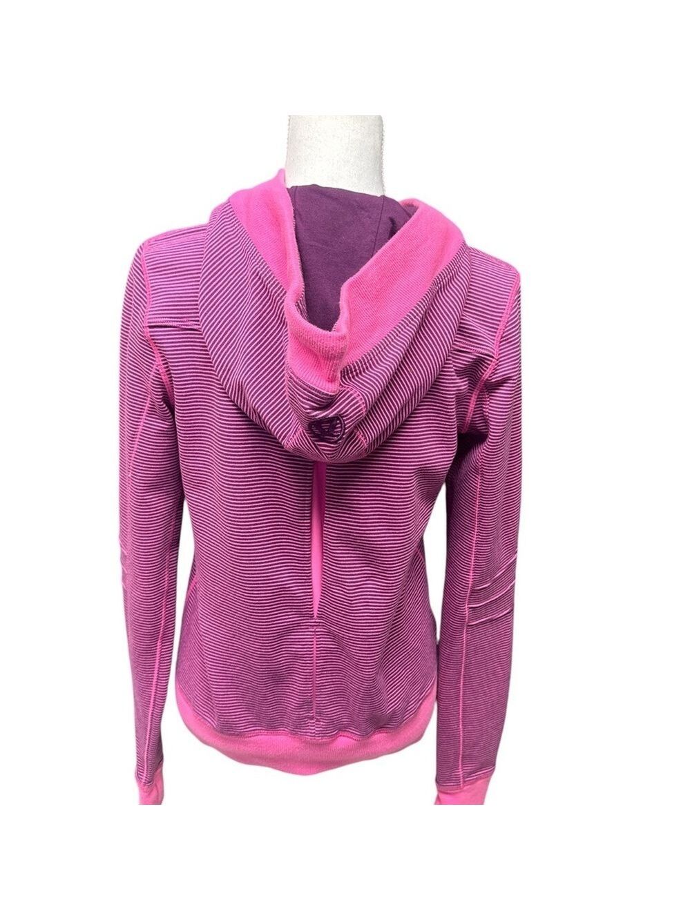 Lululemon Bliss Break Hoodie Wagon Stripe Plum Afterglo / Plum / Afterglo Size 8 - Picture 3 of 9